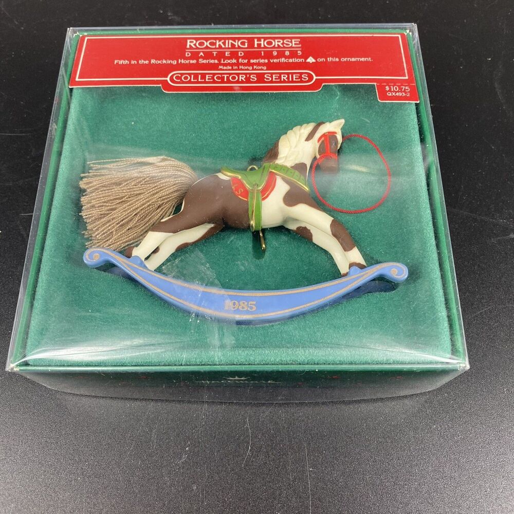1985 Hallmark Rocking Horse Ornament 5th in Series Vintage